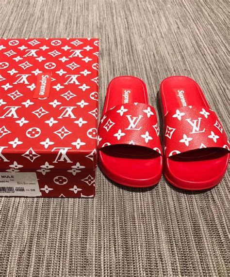 louis vuitton supreme flip flops|cheap Louis Vuitton flip flops.